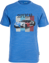Jongens T-shirt Supercar van Someone in de kleur BRIGHT BLUE MELANGE  in maat 140.