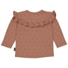 s Longsleeve Cato NBW21 van Levv Newborn in de kleur AOP Brown Dusty Dot in maat 74.