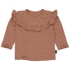 s Longsleeve Cato NBW21 van Levv Newborn in de kleur AOP Brown Dusty Dot in maat 74.