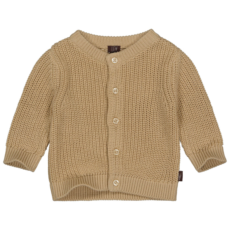 s Cardigan Chanel NBW21 van Levv Newborn in de kleur Sand Warm in maat 74.