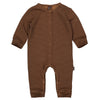 s Playsuit Chase NBW21 van Levv Newborn in de kleur AOP Brown Dusty Stripe in maat 74.