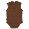 s Bodysuit Chiara NBW21 van Levv Newborn in de kleur AOP Brown Dusty Stripe in maat 74.