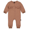 s Playsuit Chloe NBW21 van Levv Newborn in de kleur AOP Brown Dusty Dot in maat 74.