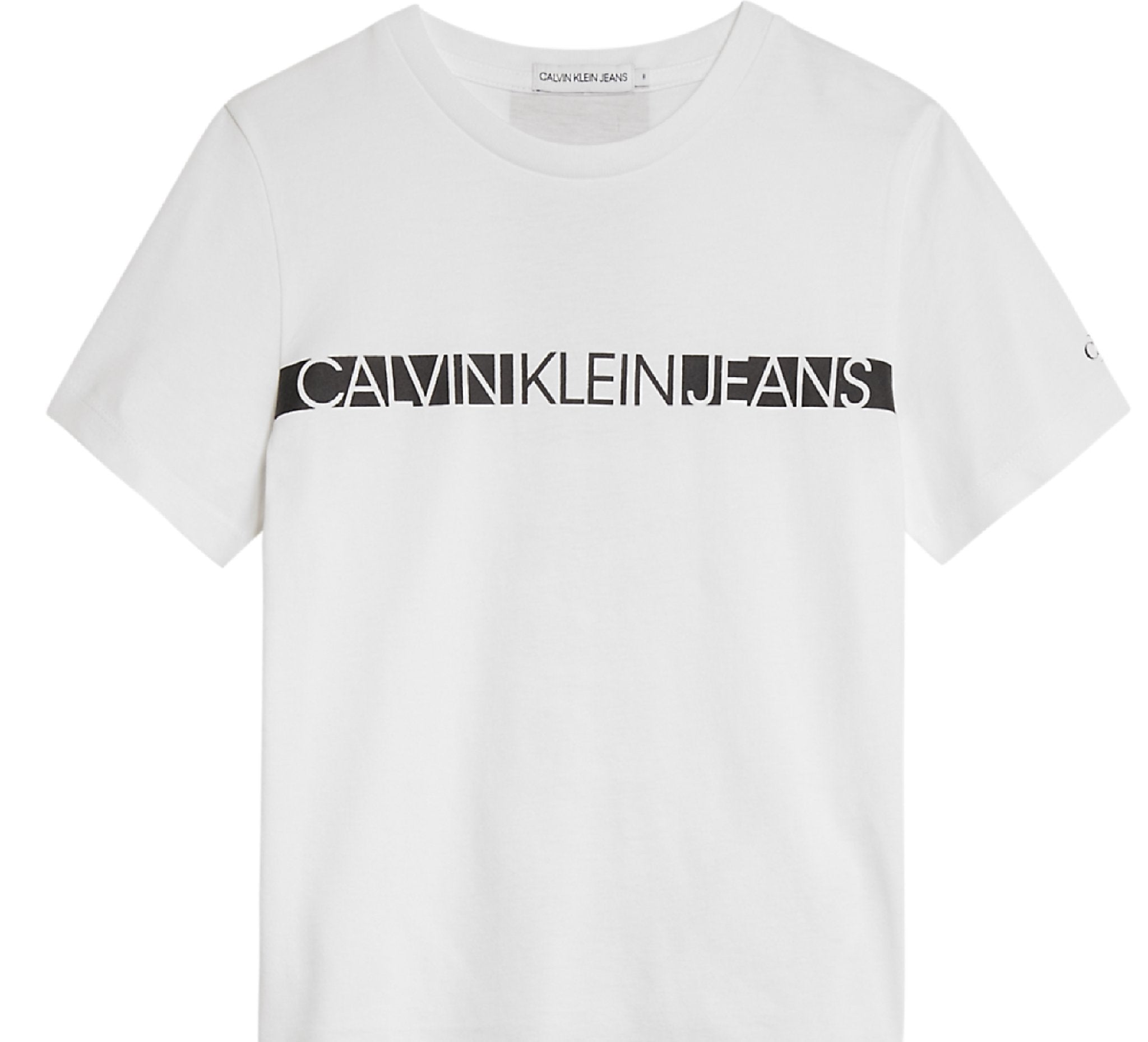 Jongens Hero Logo Ss T-Shirt van Calvin Klein in de kleur Geel in maat 176.
