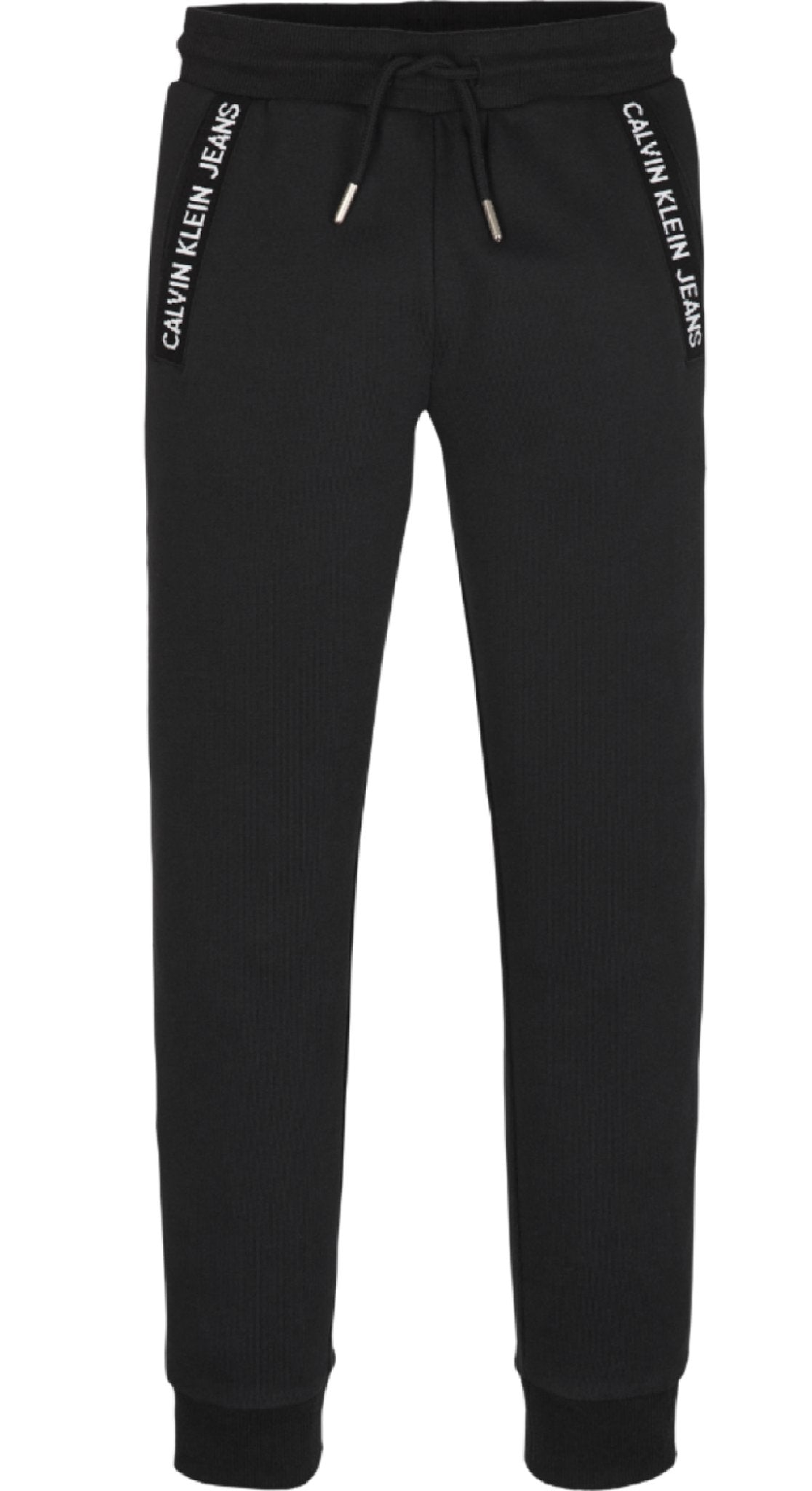 Jongens Logo Intarsia Sweatpants. van Calvin Klein in de kleur Zwart in maat 176.
