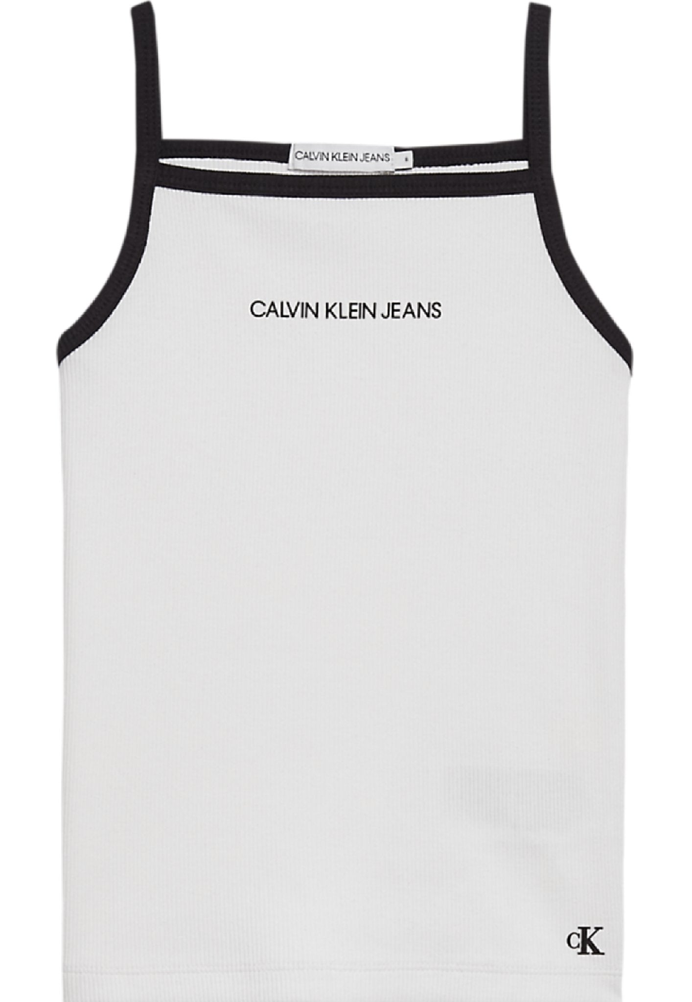 Meisjes Rib Sleeveless Top van Calvin Klein in de kleur Wit in maat 176.