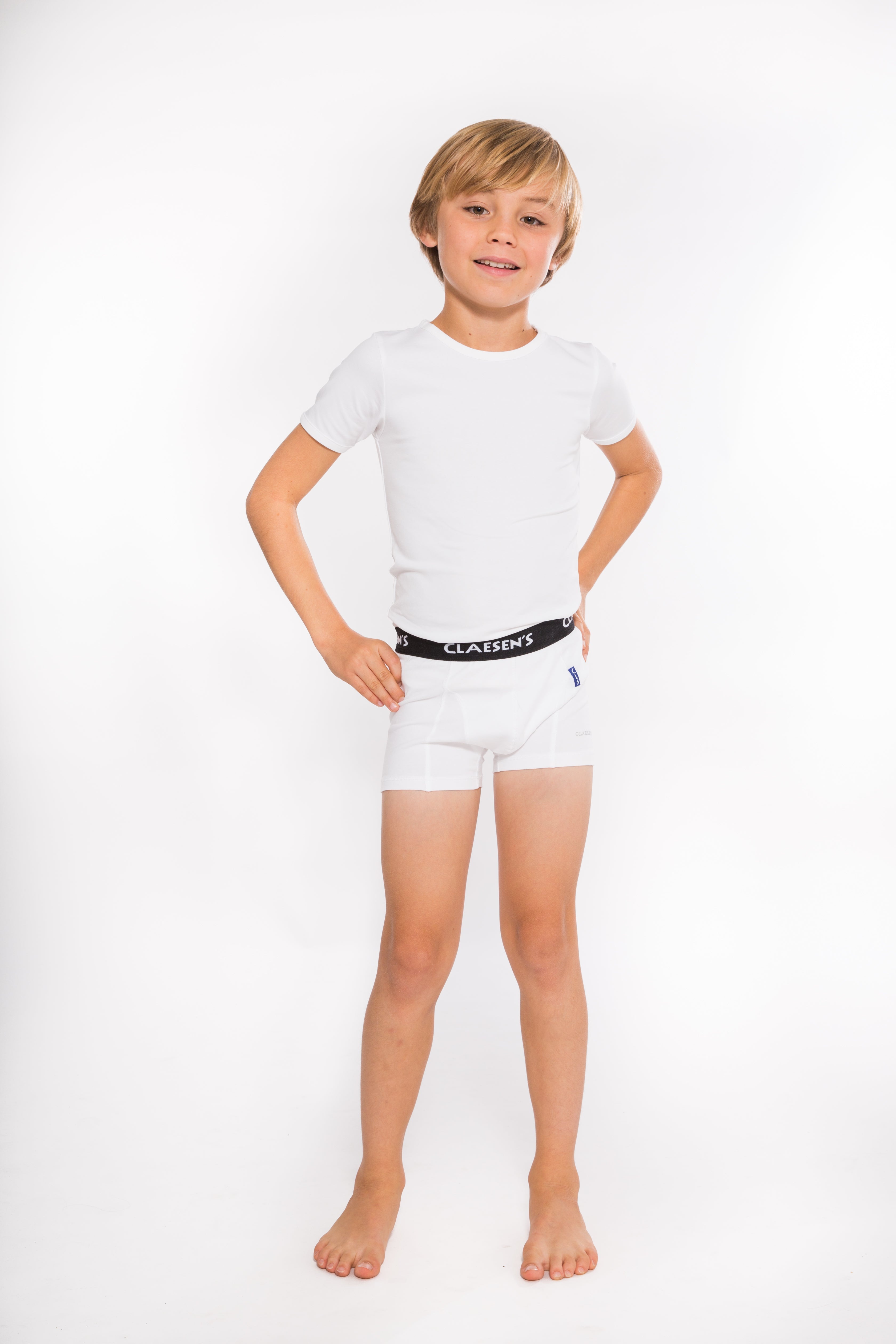 Jongens Boys 2-pack T-shirt SS van Claesen's in de kleur White in maat 152.