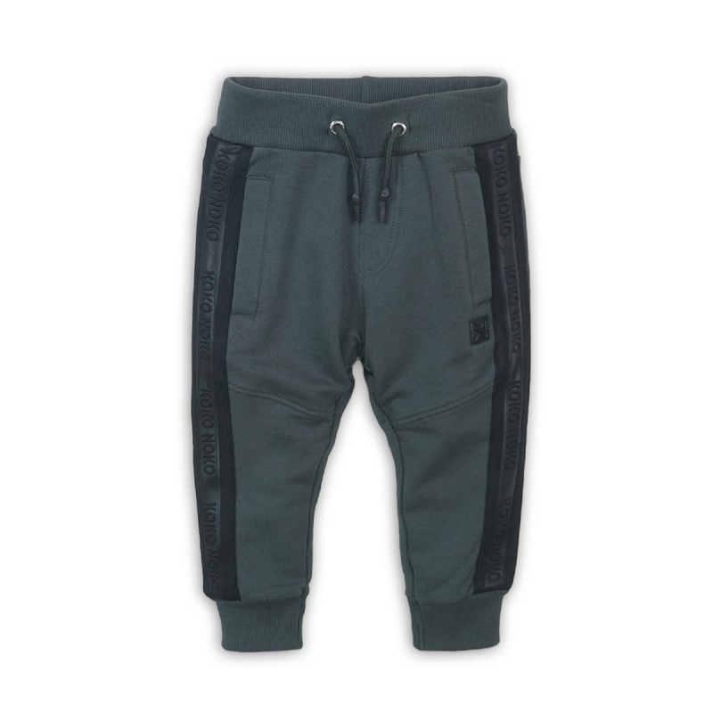 Jongens Jogging trousers van Koko Noko in de kleur Dark green in maat 86.