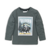 Jongens T-shirt ls van Koko Noko in de kleur Dark green in maat 86.