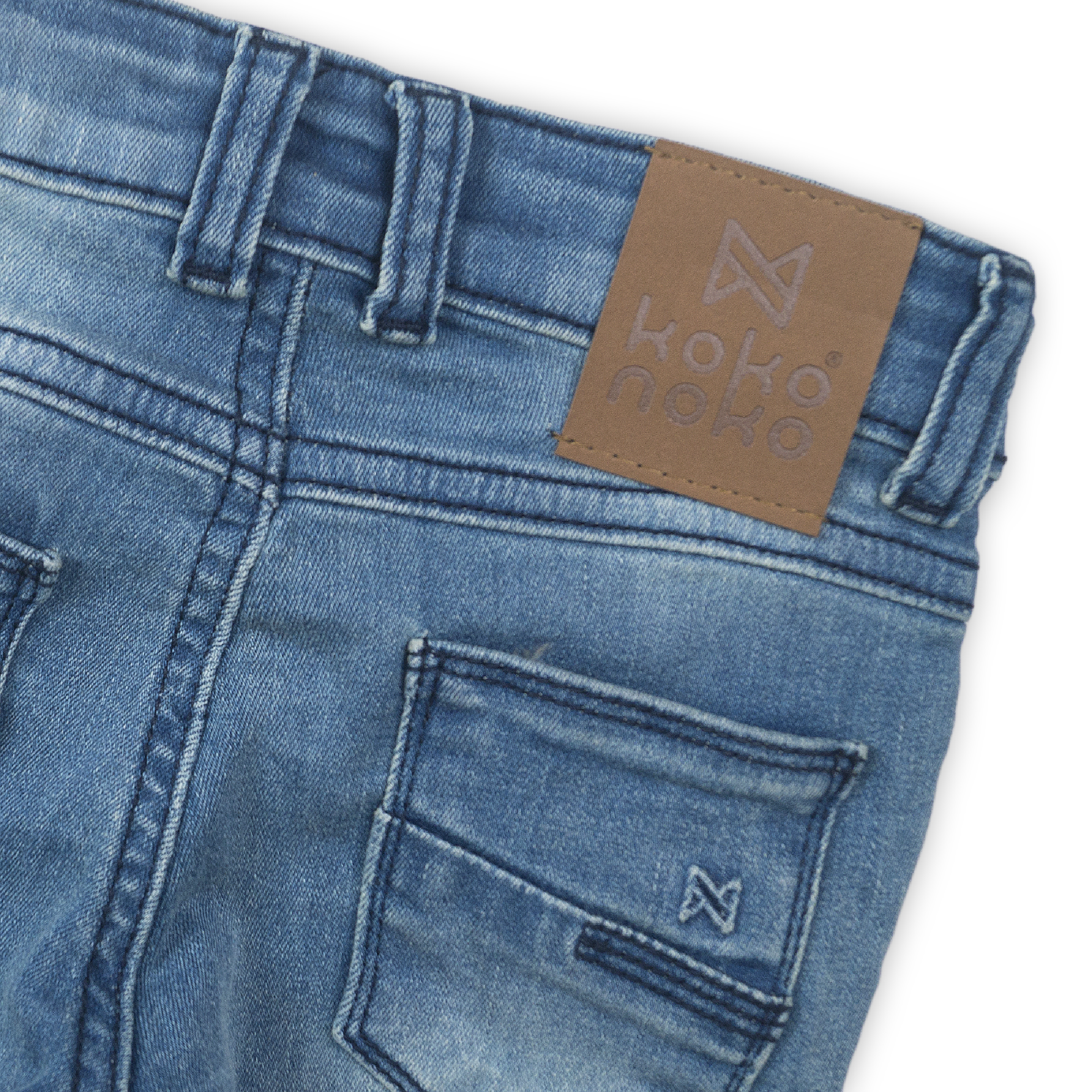 Jongens Jeans van Koko Noko in de kleur Blue jeans in maat 86.