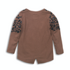 Meisjes T-shirt ls van Koko Noko in de kleur Brown in maat 86.