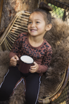 Meisjes T-shirt ls van Koko Noko in de kleur Brown in maat 86.
