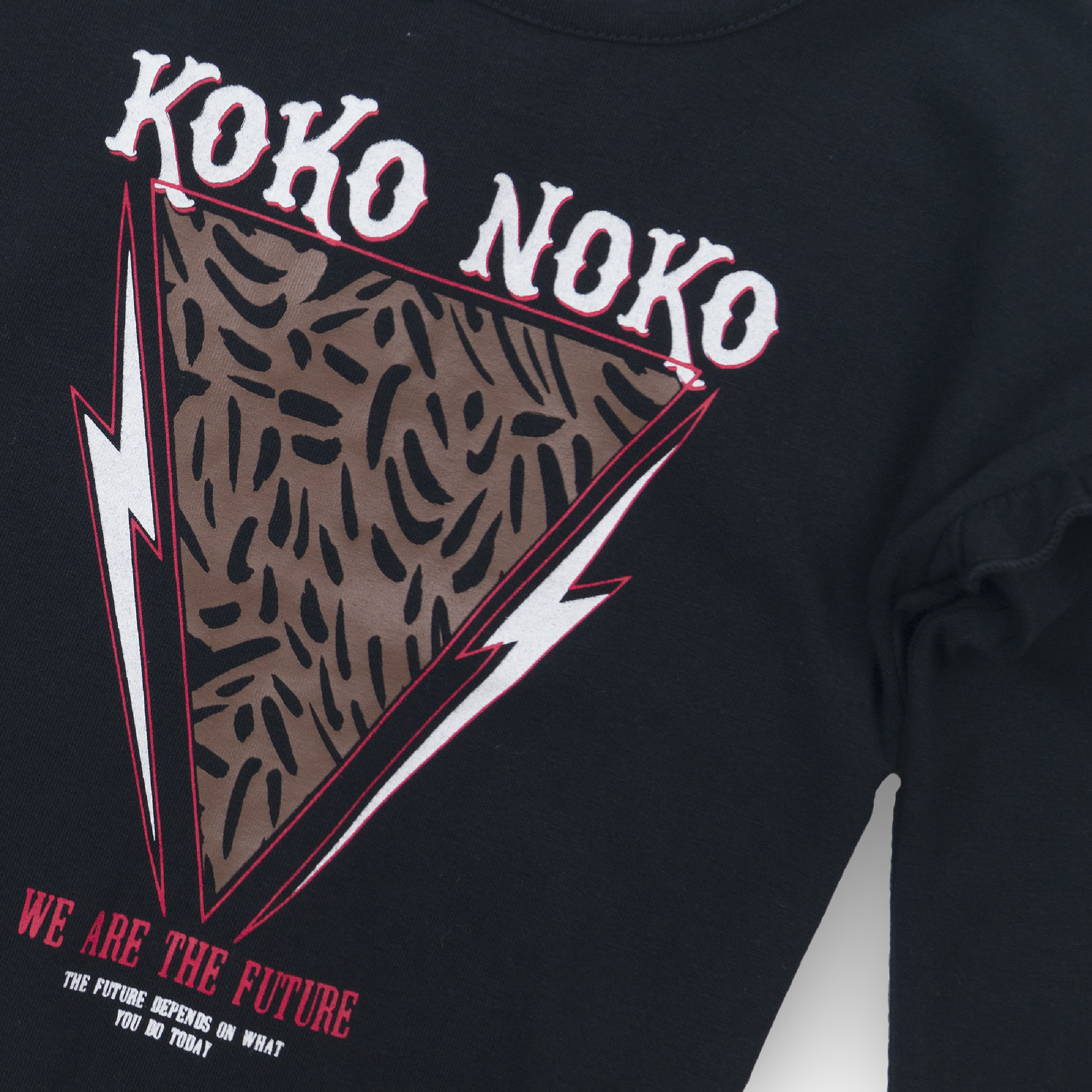 Meisjes T-shirt van Koko Noko in de kleur Black in maat 86.