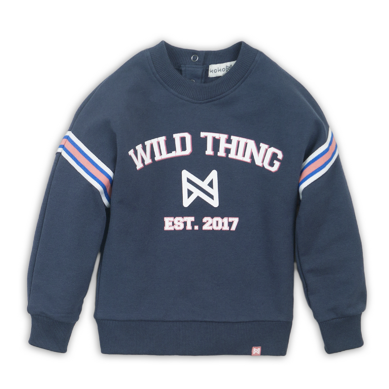 Meisjes Sweater van Koko Noko in de kleur Navy in maat 86.
