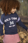 Meisjes Sweater van Koko Noko in de kleur Navy in maat 86.