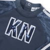 Meisjes Dress van Koko Noko in de kleur Blue + grey in maat 86.