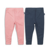 Meisjes Legging 2 pack van Koko Noko in de kleur Pink + navy in maat 86.