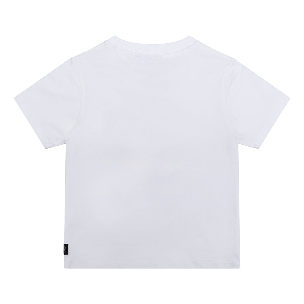 Jongens Organic T-shirt Chest Pocket van Daily7 in de kleur Off White in maat 128.