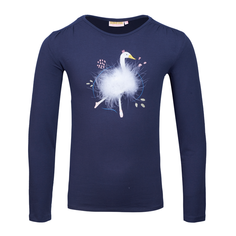 Someone T-Shirt Long Sleeves Someone Navy