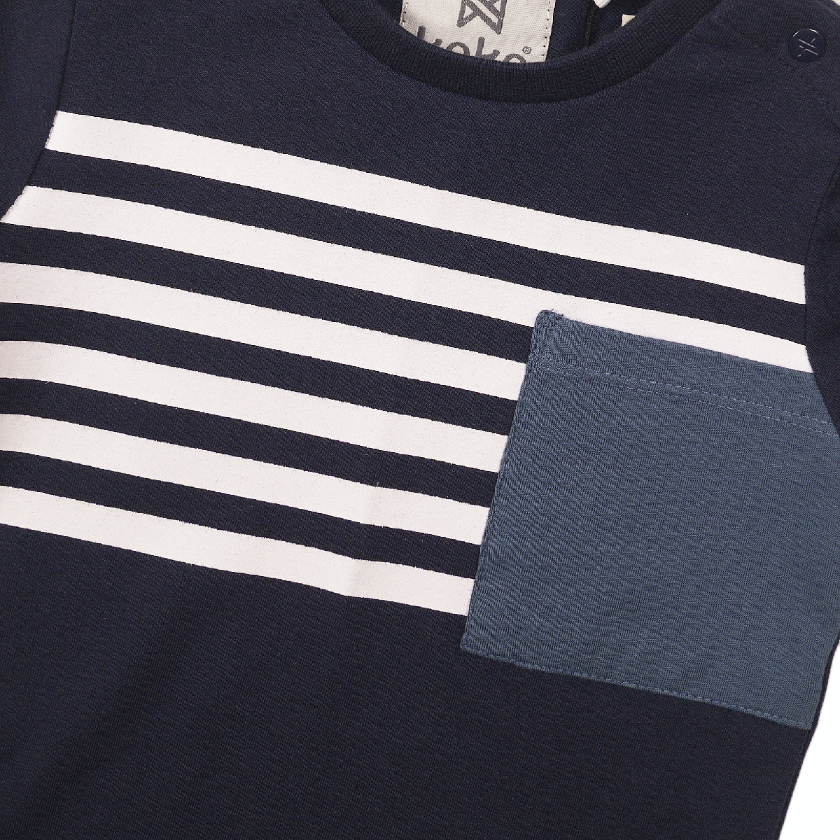 Koko Noko T-shirt stripe + pocket