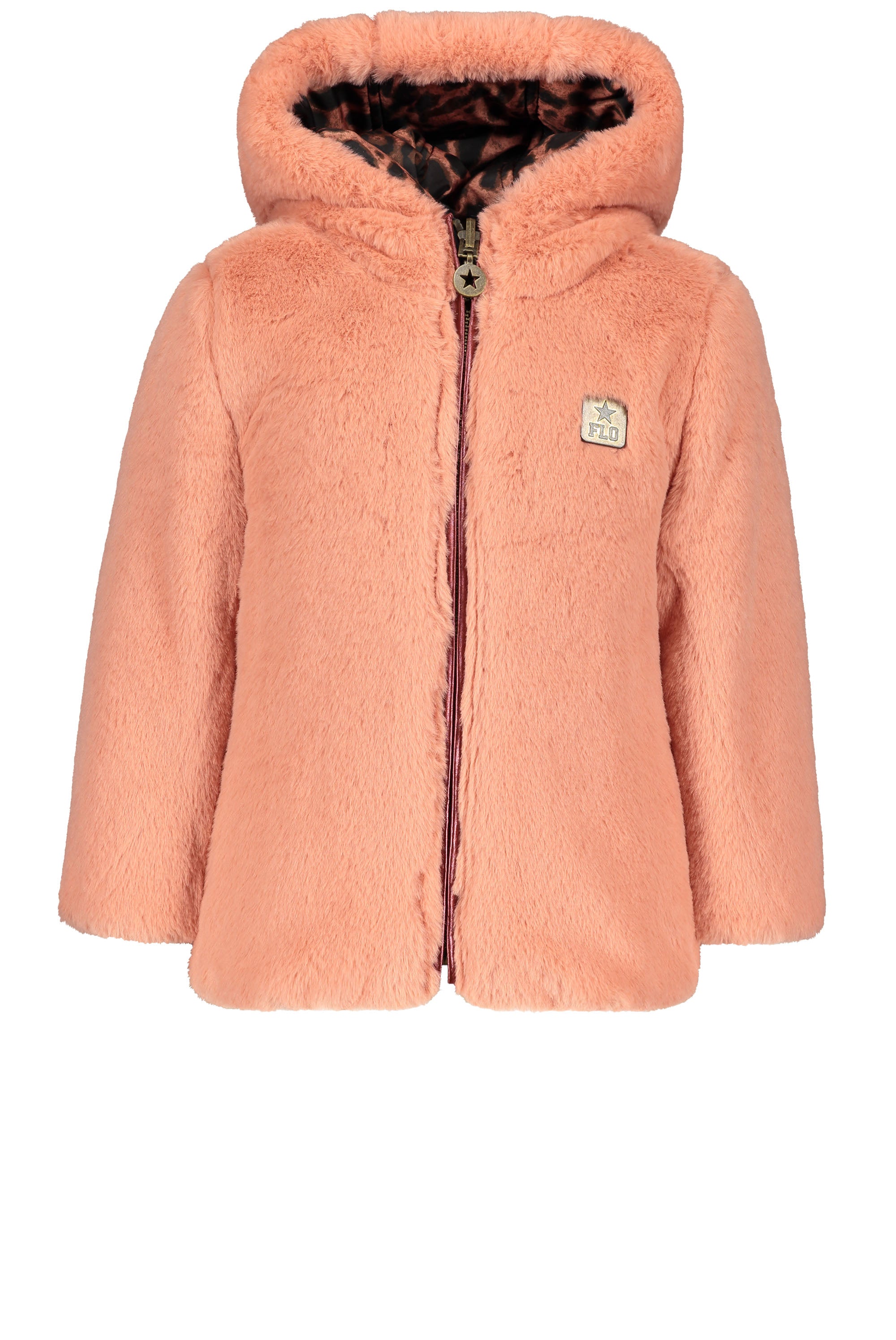 Flo Flo baby girls reversible hooded jacket pink