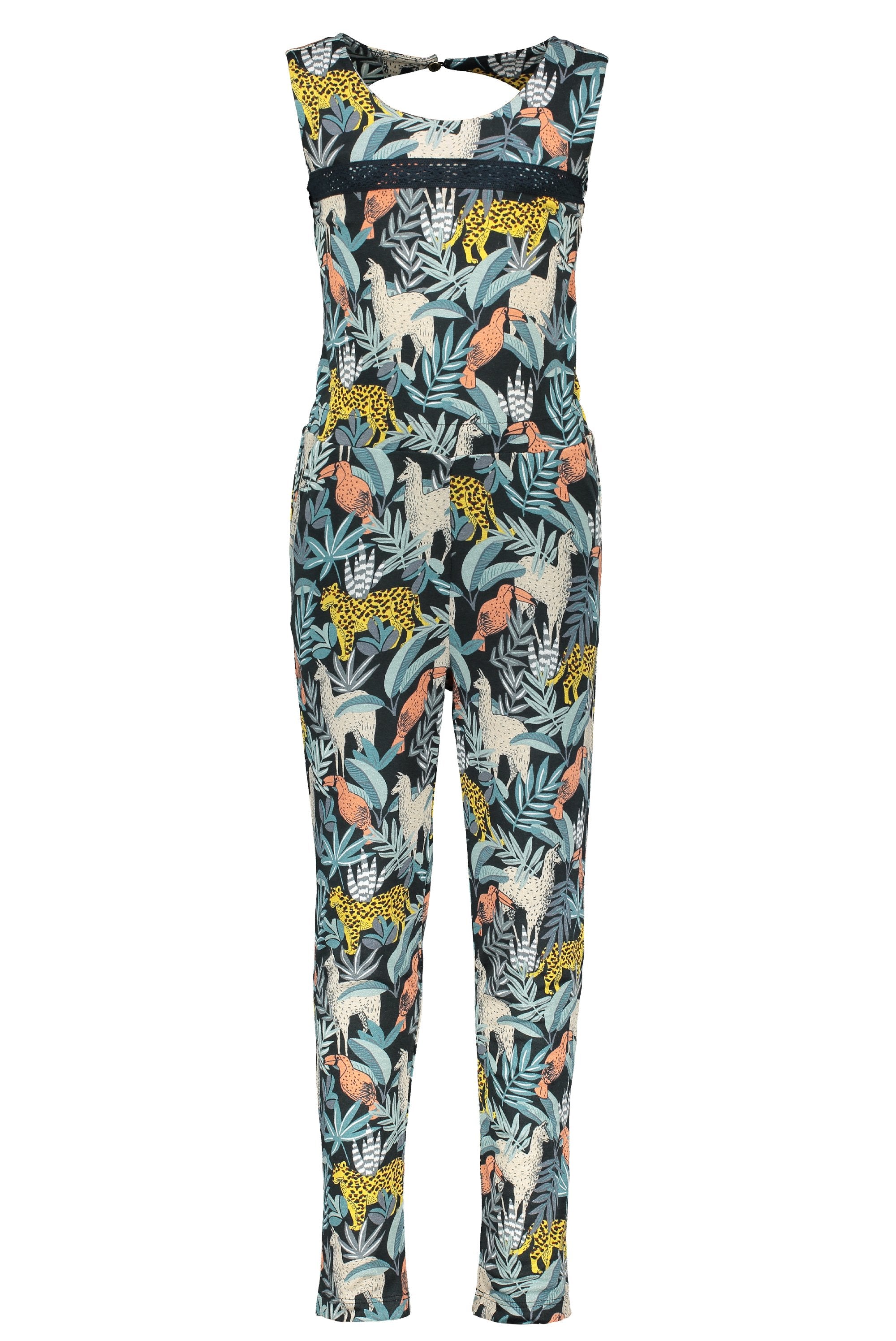 Meisjes Flo girls AO viscose jersey jumpsuit long van Like Flo in de kleur Leaf in maat 152.