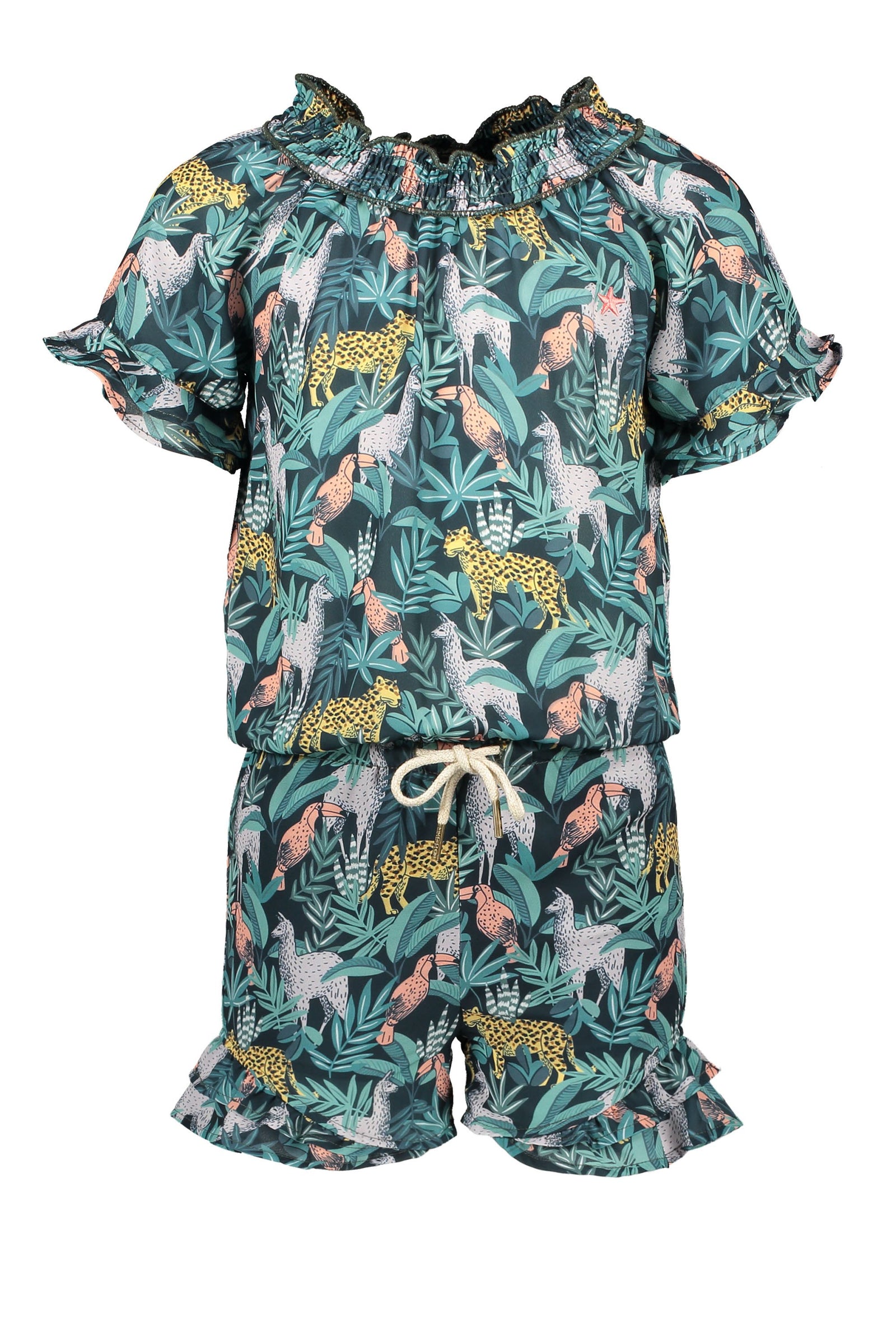 Like Flo Flo girls AO leaf jumpsuit short