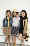 Meisjes Flo girls denim jacket van Like Flo in de kleur Light Blue in maat 152.