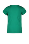 Meisjes Flo girls tee open shoulder roll divers van Like Flo in de kleur Grey melee in maat 152.