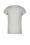 Meisjes Flo girls tee open shoulder roll divers van Like Flo in de kleur Grey melee in maat 152.