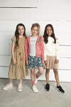 Like Flo Flo girls tee open shoulder roll divers