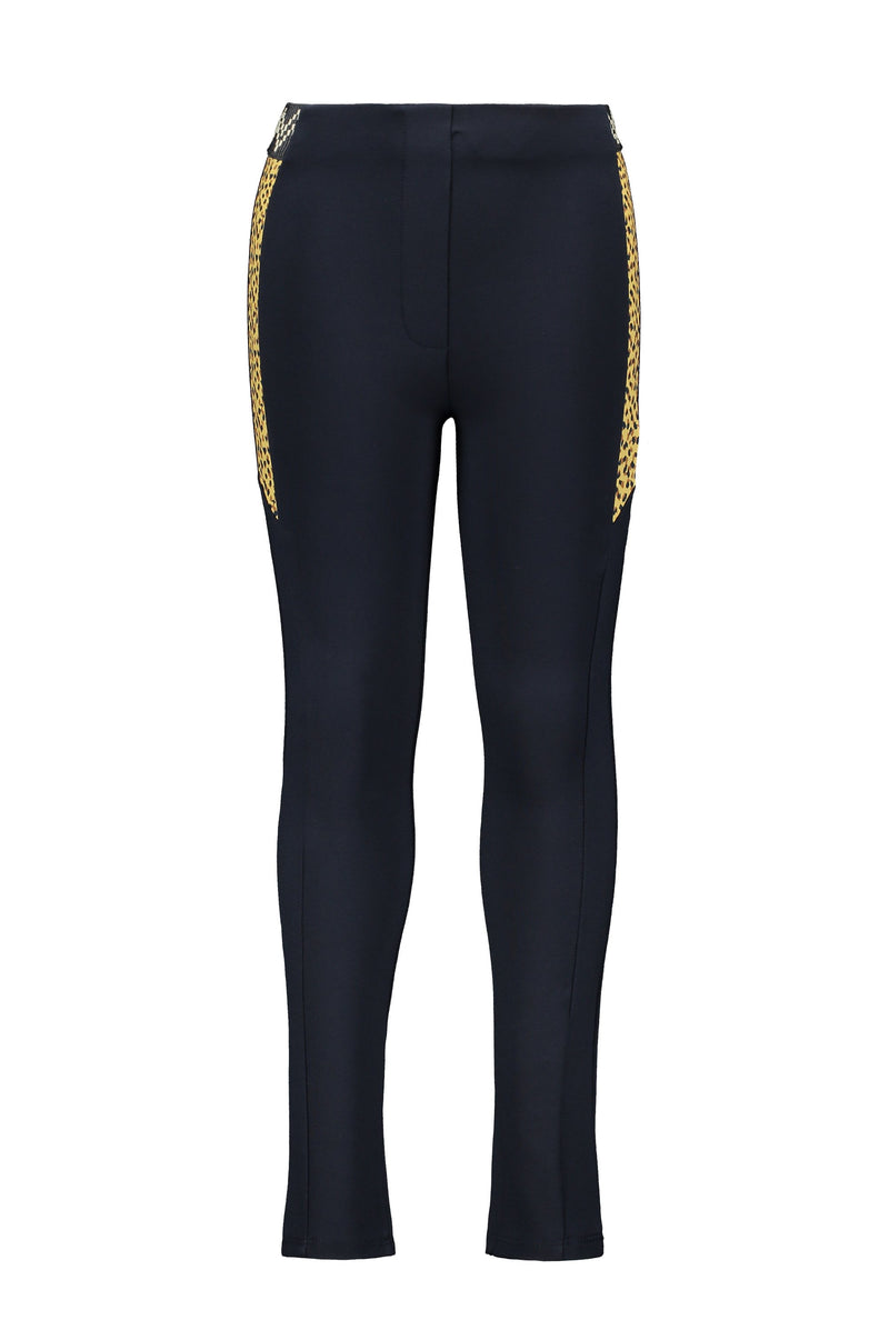 Meisjes Flo girls interlock high rise skinny van Like Flo in de kleur Navy in maat 152.