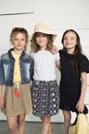 Meisjes Flo girls broidery anglais skirt van Like Flo in de kleur Navy in maat 152.
