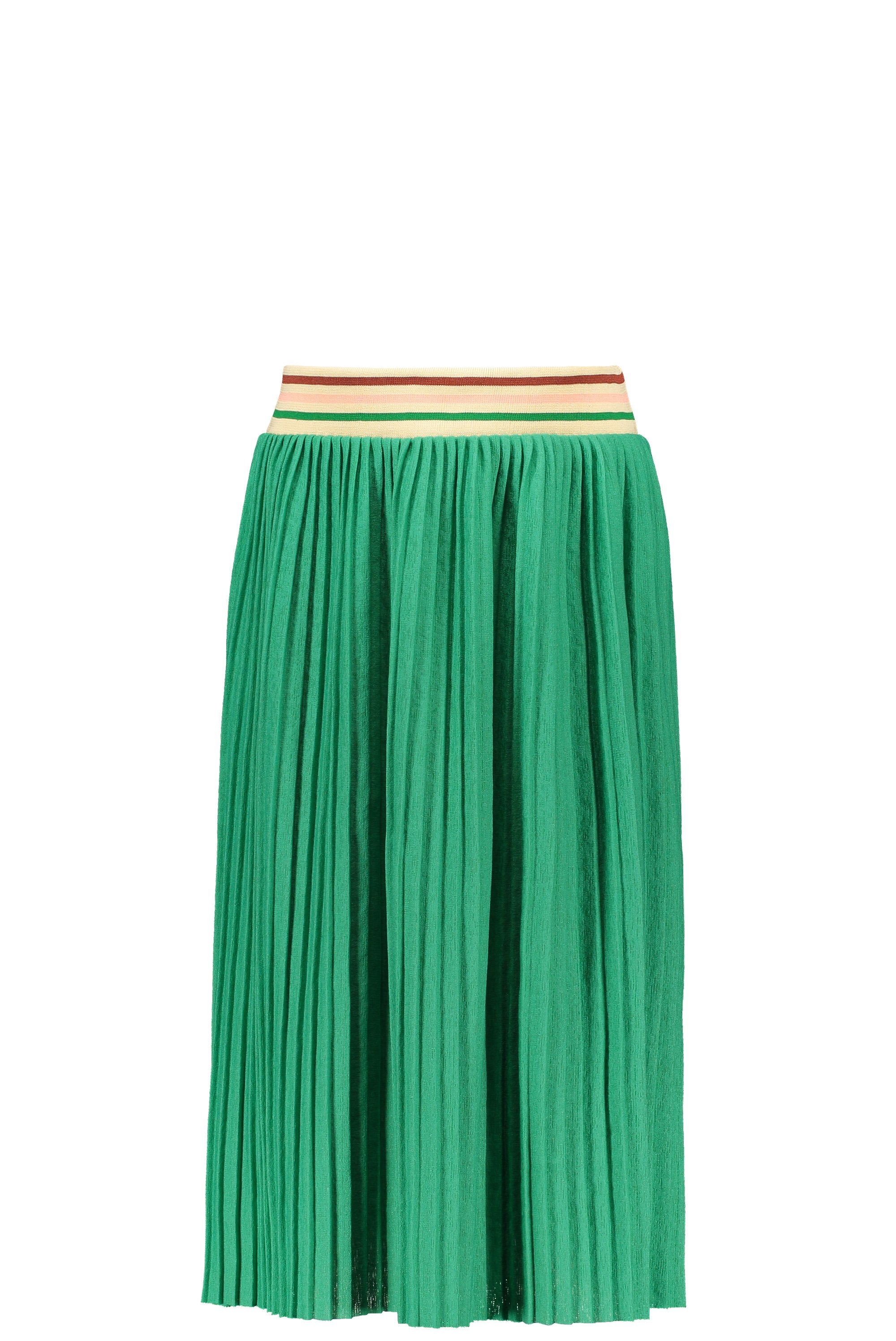 Meisjes Flo girls jersey plisse skirt maxi van Like Flo in de kleur Green in maat 152.