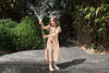 Meisjes Flo girls AO woven smock maxi dress van Like Flo in de kleur Panther in maat 152.