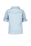 Like Flo Flo baby girls light denim ss knotted blouse