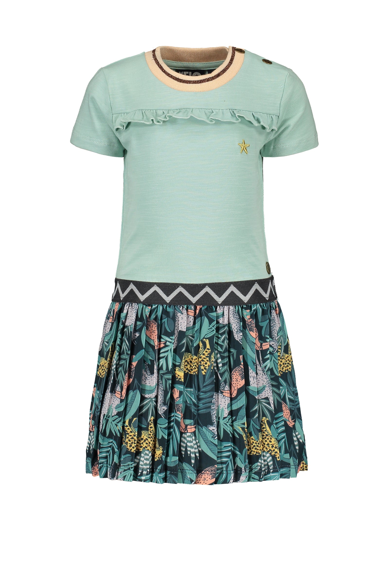 Like Flo Flo baby girls jersey ruffle dress with AO plisse skirt