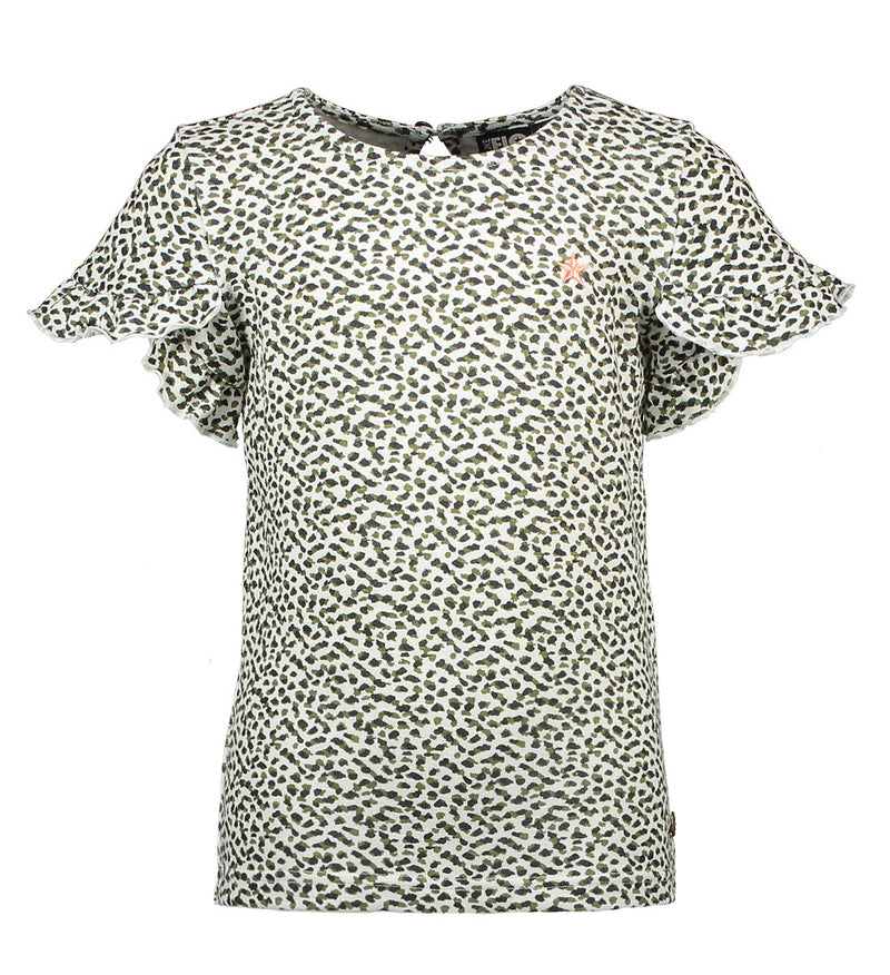 Like Flo Flo girls slub jersey top AOP