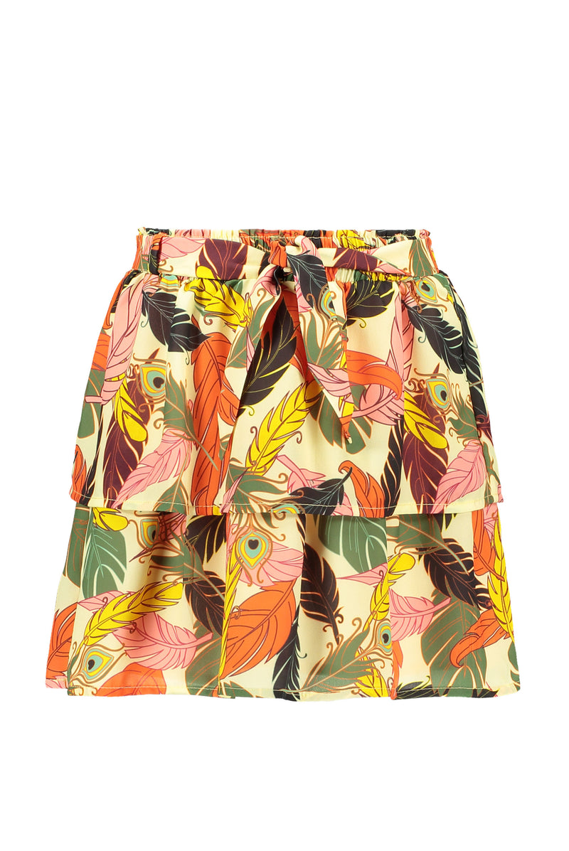 Like Flo Flo girls AO woven 2 layer skirt + belt