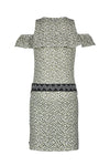 Like Flo Flo girls slub jersey ruffle dress with belt AOP