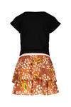 Like Flo Flo girls YD stripe 2pc dress fancy jersey knot top