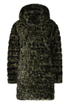 Meisjes Flo girls reversible hooded long jacket van Like Flo in de kleur Army in maat 152.