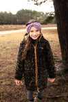Meisjes Flo girls reversible hooded long jacket van Like Flo in de kleur Army in maat 152.
