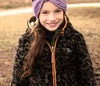 Meisjes Flo girls reversible hooded long jacket van Like Flo in de kleur Army in maat 152.