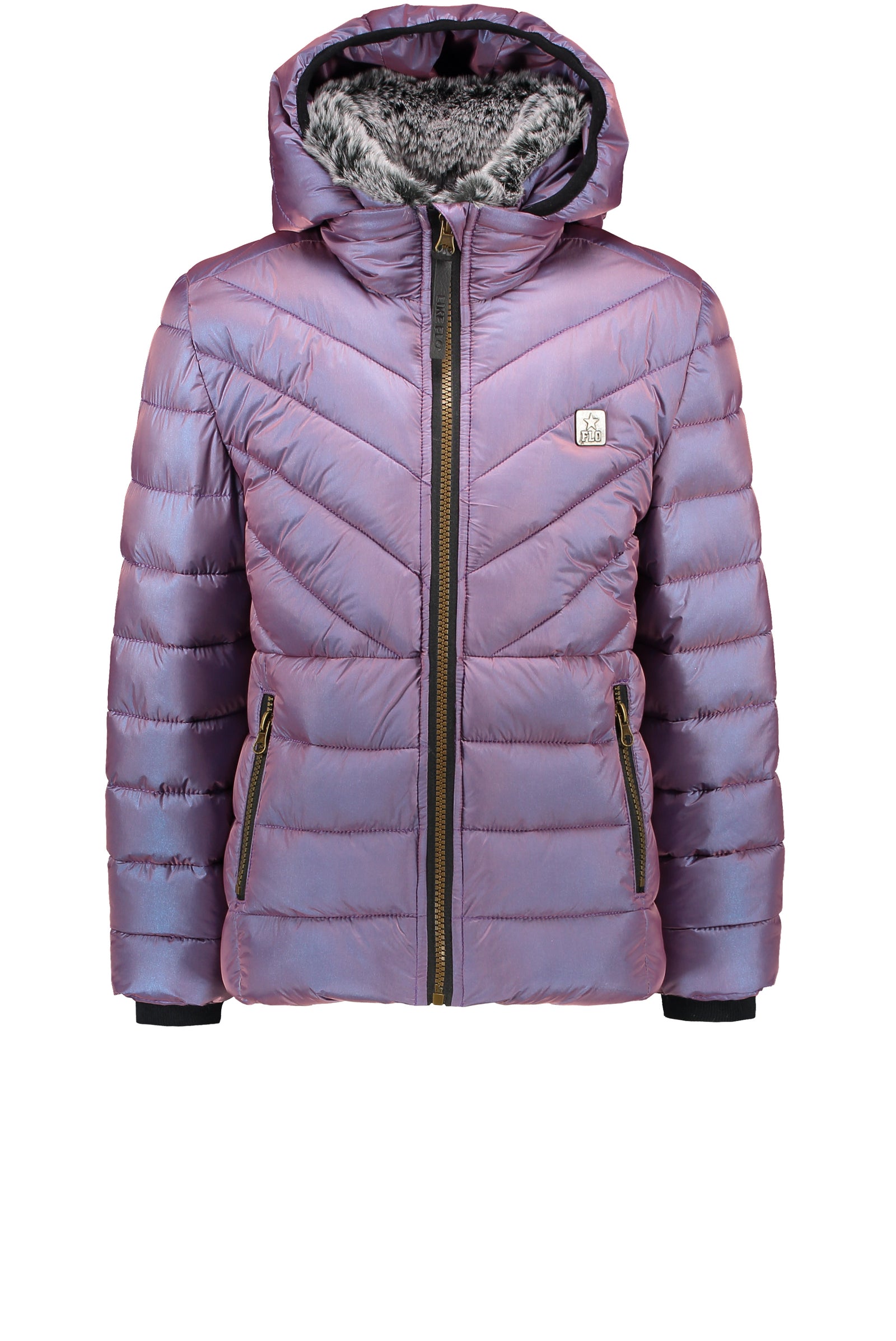 Like Flo Flo girls hooded jacket snow top collar