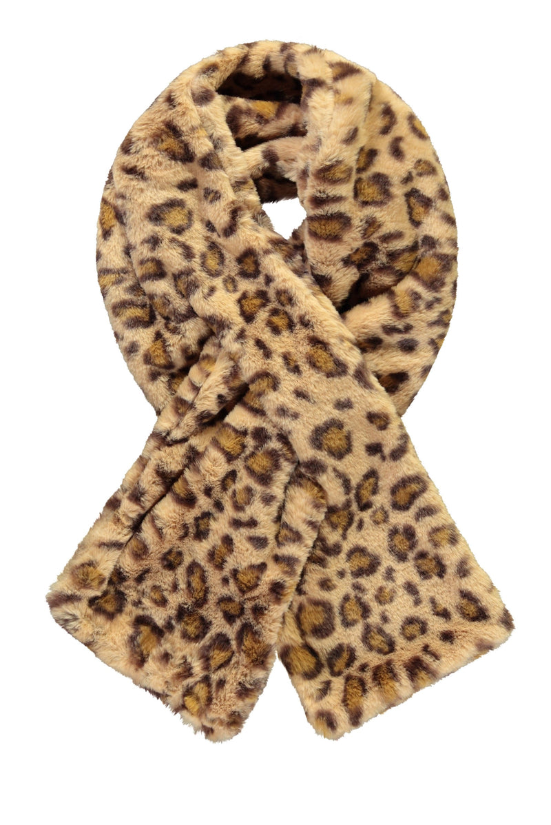 Meisjes Flo girls fur scarf double layer van Like Flo in de kleur Animal in maat OS.