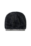 Meisjes Flo girls fur hat with rib van Like Flo in de kleur Navy in maat S2.