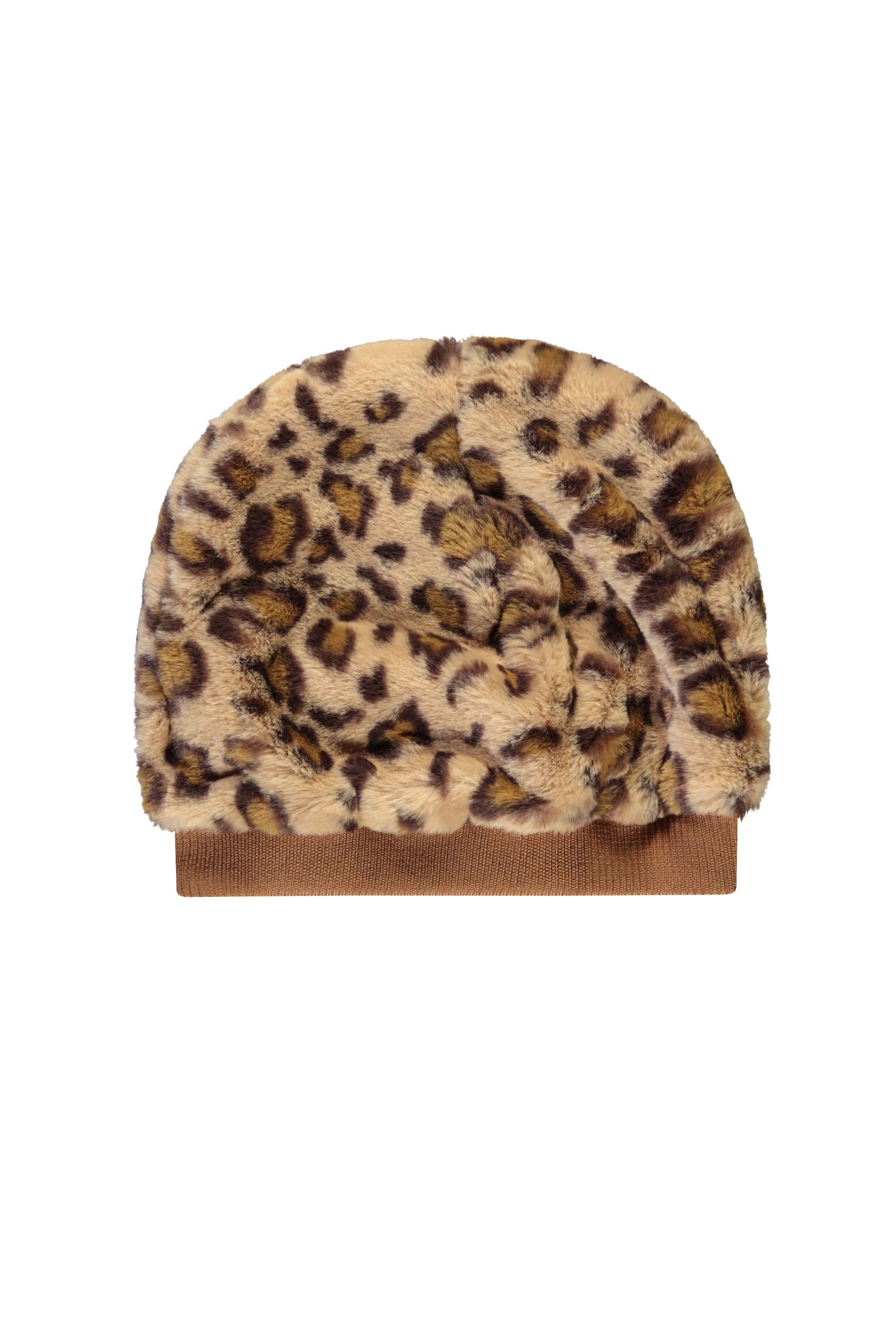 Meisjes Flo girls fur hat with rib van Like Flo in de kleur Animal in maat S2.