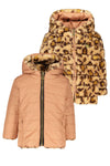 Meisjes Flo baby girls hooded reversible jacket van Like Flo in de kleur Old pink in maat 92.
