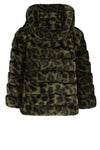 Meisjes Flo baby girls hooded reversible jacket van Like Flo in de kleur Army in maat 92.